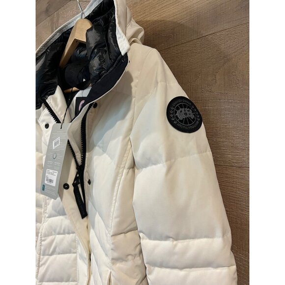 NWT Canada Goose Loretta Black Label Down white Parka COAT SIZE XS - Picture 6 of 16
